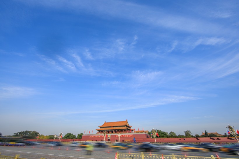 点击大图看下一张：北京地标建筑雄伟的天安门建筑风景图片