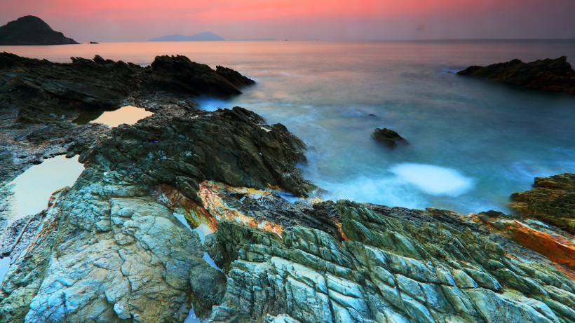 点击大图看下一张：海南天涯海角晨曦风景图片