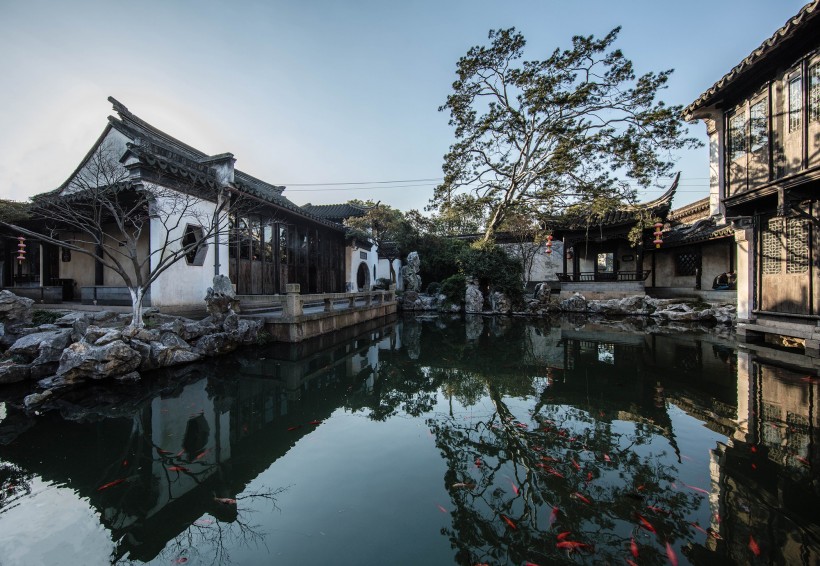 点击大图看下一张：江苏同里古镇风景图片