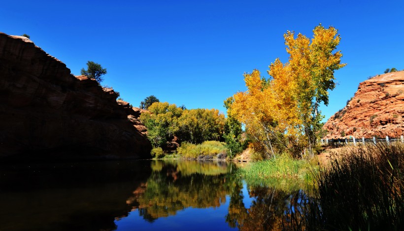 点击大图看下一张：美国犹他州秋景图片
