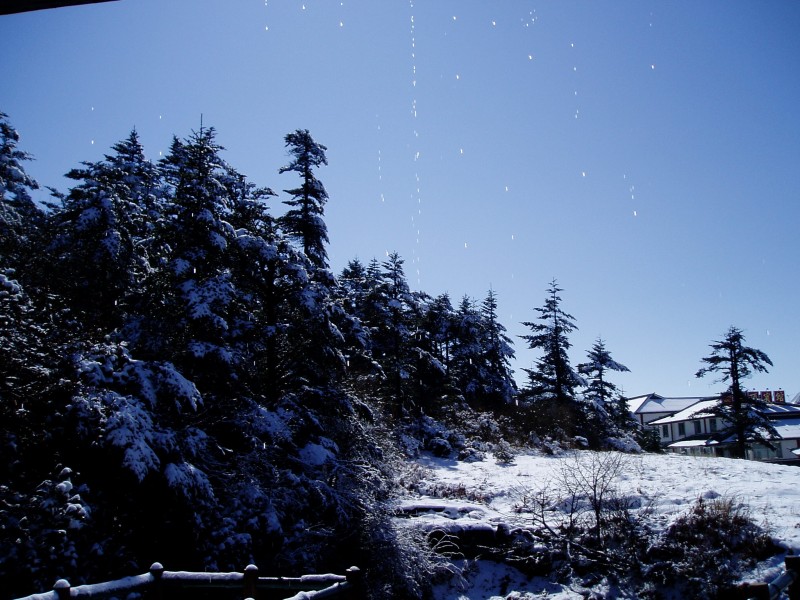 点击大图看下一张：四川峨眉山万佛顶雪景图片