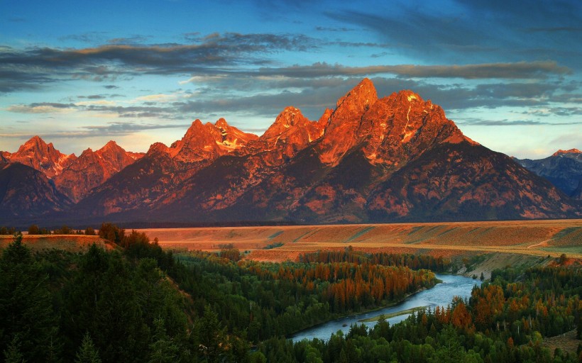 点击大图看下一张：美国怀俄明州自然风景图片