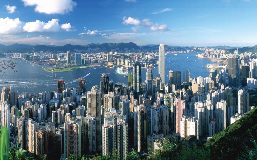 点击大图看下一张：香港城市风景城市夜景图片