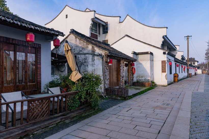 点击大图看下一张：古风浓郁的浙江西塘古镇风景图片
