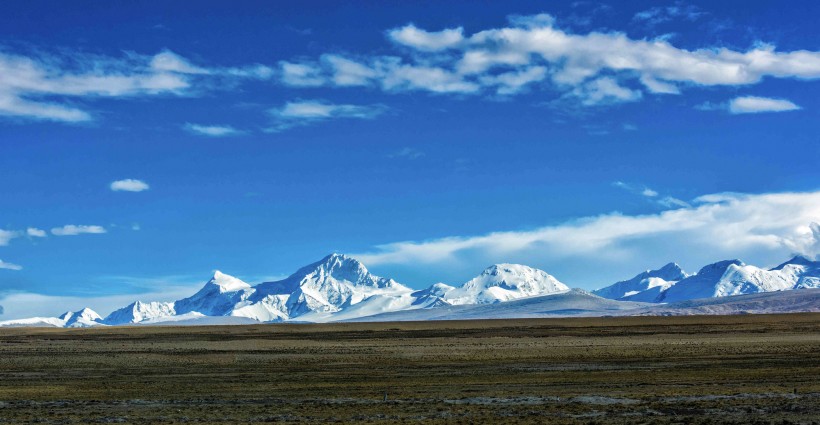 点击大图看下一张：西藏希夏邦马峰风景图片