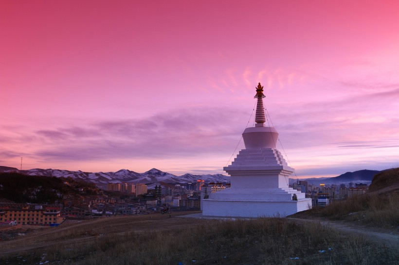 点击大图看下一张：西藏落日风景图片