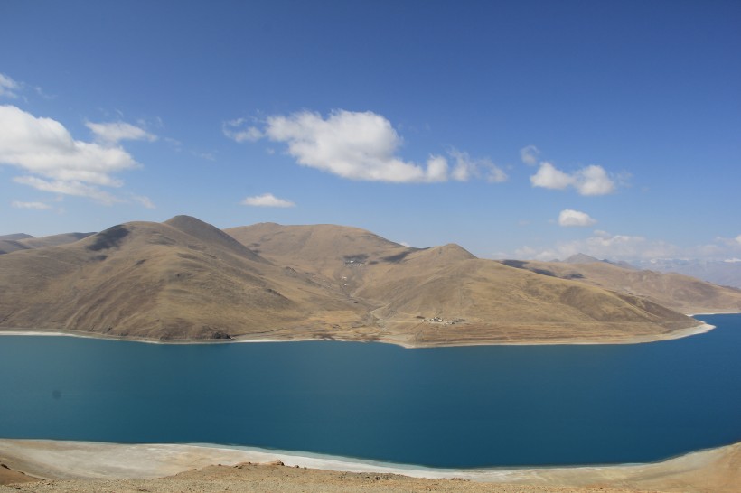 点击大图看下一张：西藏美丽的羊卓雍措风景图片