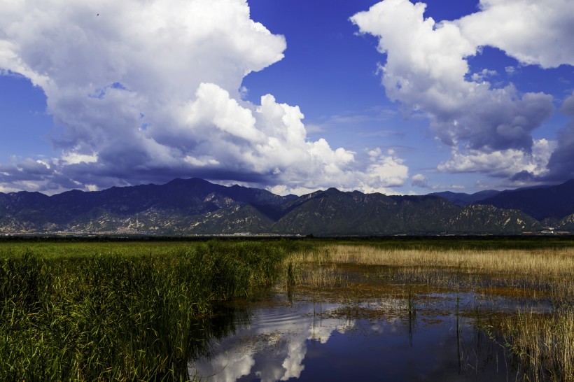 点击大图看下一张：北京延庆野鸭湖风景图片