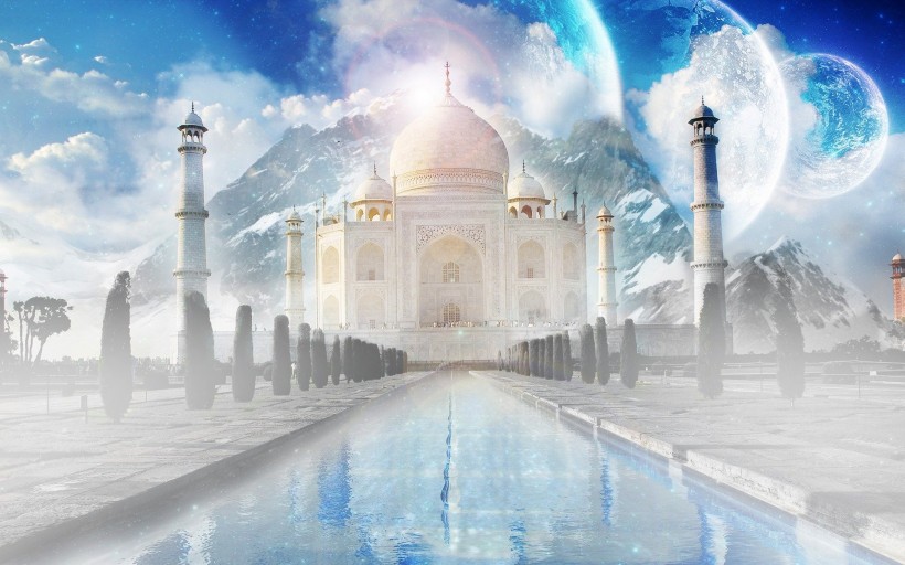 点击大图看下一张：印度泰姬陵图片