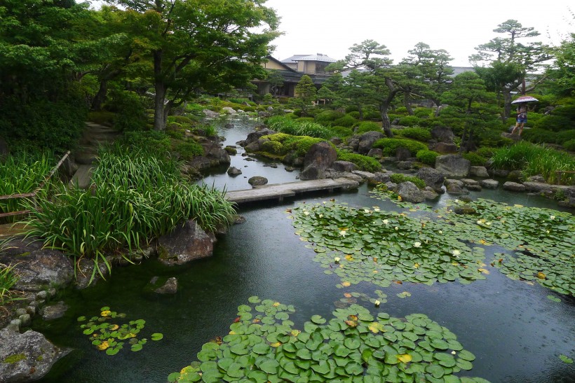 点击大图看下一张：日本松江由志园风景图片