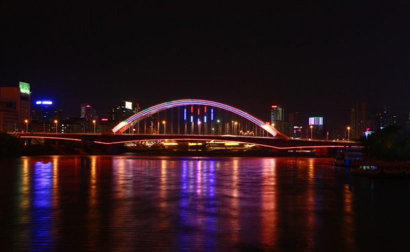 点击大图看下一张：甘肃兰州元通大桥夜景图片
