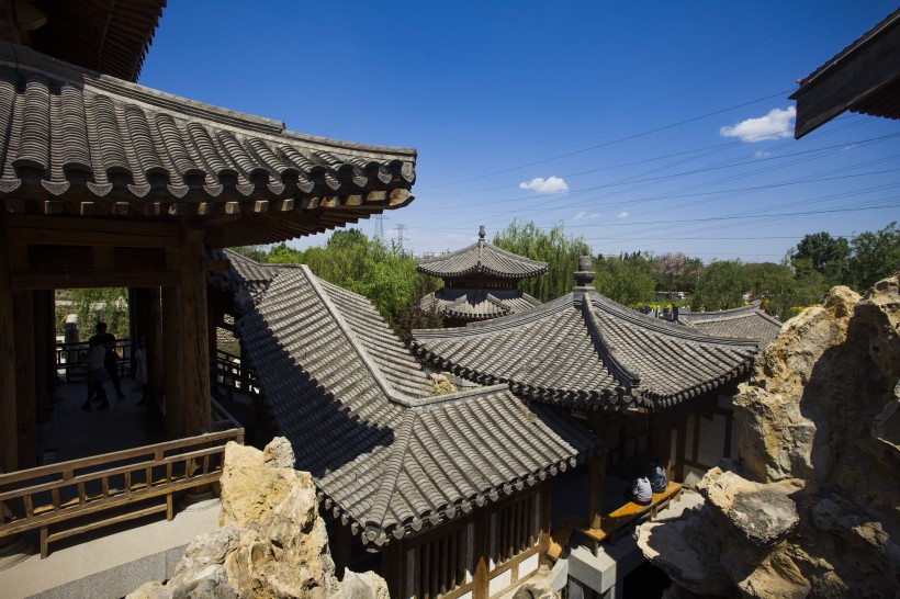 点击大图看下一张：北京榆树庄公园风景图片