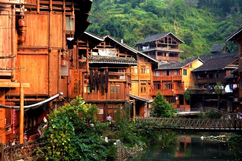 点击大图看下一张：贵州肇兴侗寨风景图片