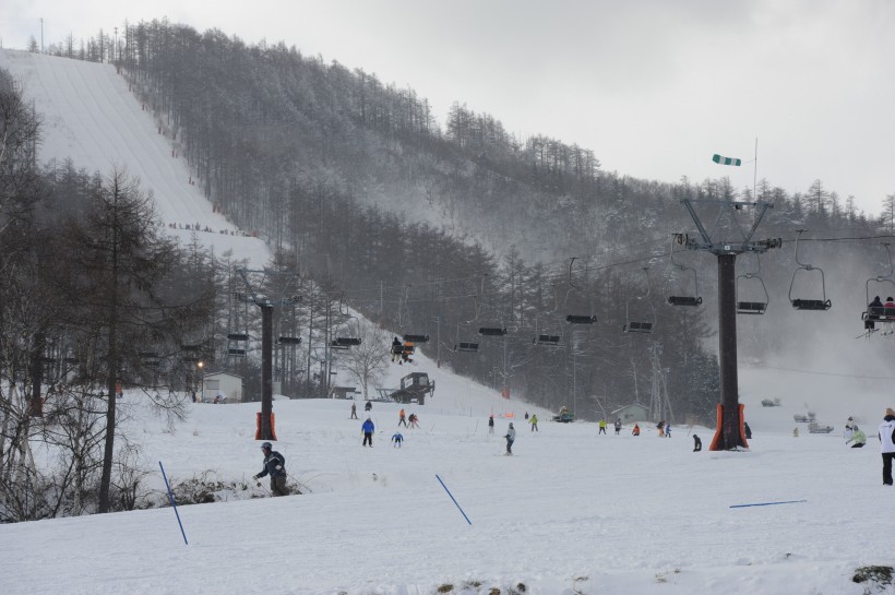 点击大图看下一张：日本长野县志贺高原滑雪场风景图片