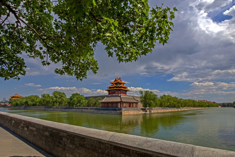 点击大图看下一张：北京紫禁城角楼风景图片