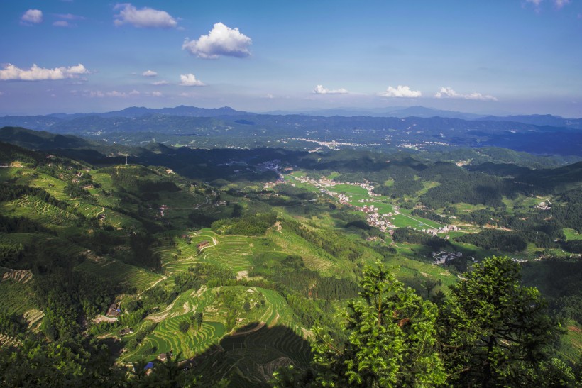 点击大图看下一张：湖南紫鹊界梯田风景图片