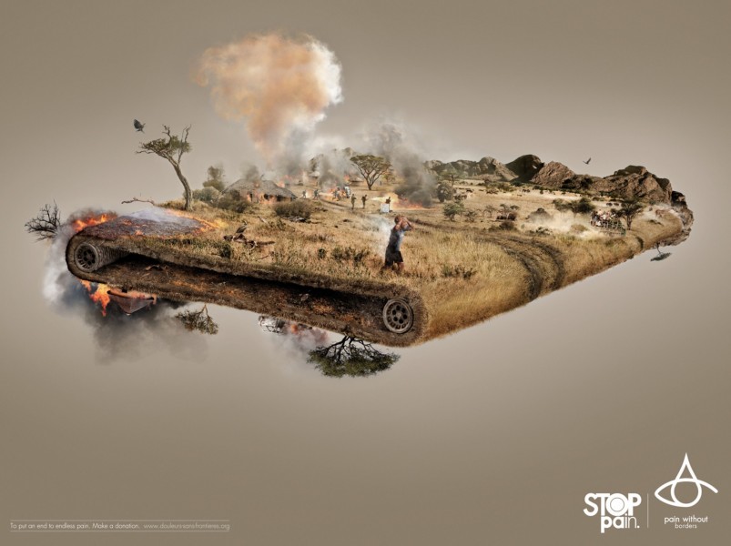 点击大图看下一张：爱护环境广告创意图片