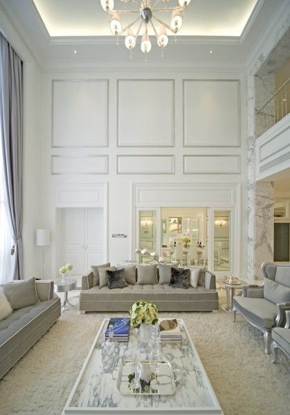 点击大图看下一张：白色欧式风格室内设计图片