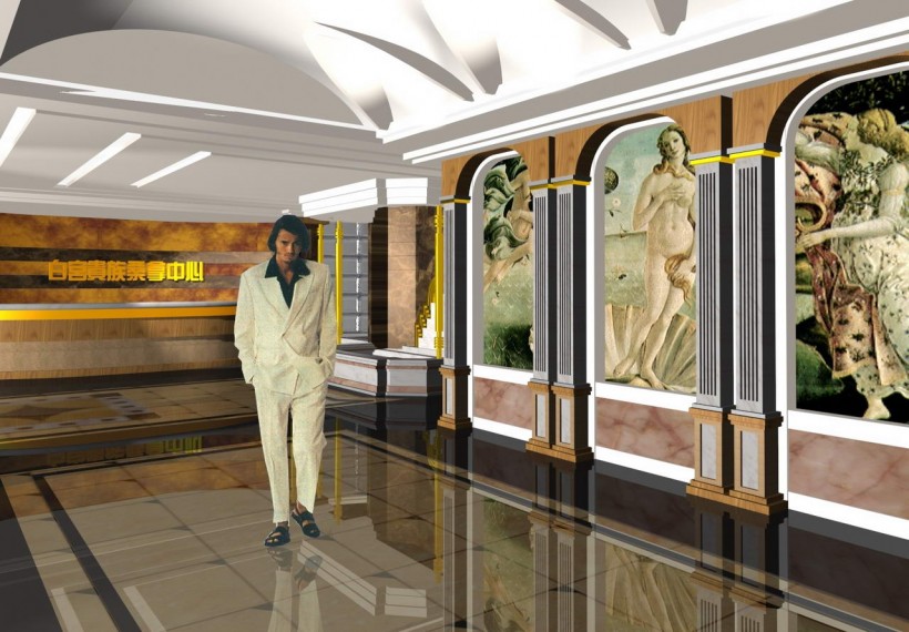 点击大图看下一张：3D宾馆酒店房间设计图片