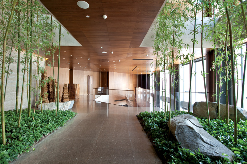 点击大图看下一张：空中花园-日式风格餐厅装潢设计图片