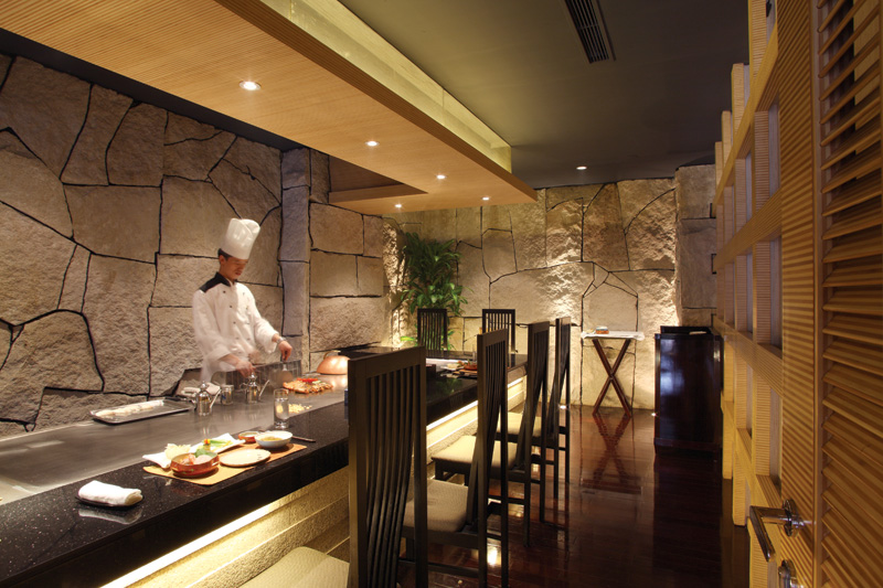 点击大图看下一张：蓝日本餐厅装潢设计图片