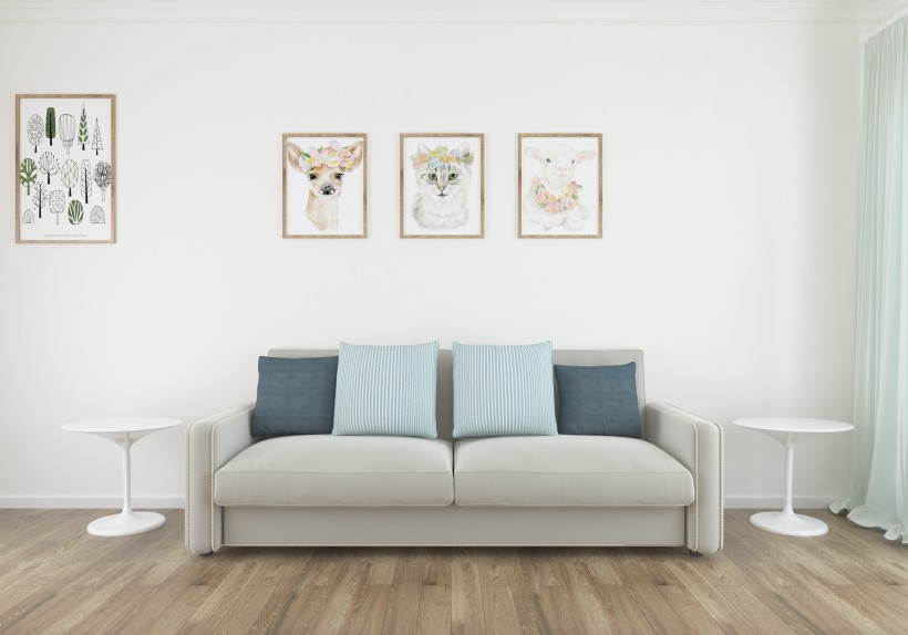 点击大图看下一张：简洁沙发陈列图片