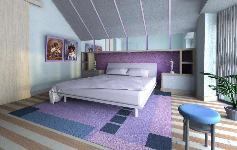 点击大图看下一张：豪华卧室双人床图片