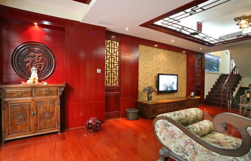 点击大图看下一张：新中式风格室内设计-郑军作品图片