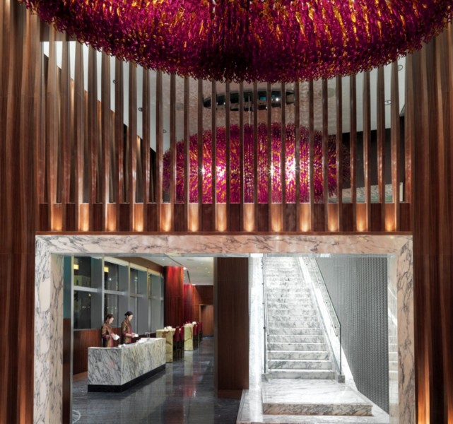 点击大图看下一张：喜迎楼-新中式餐厅设计图片
