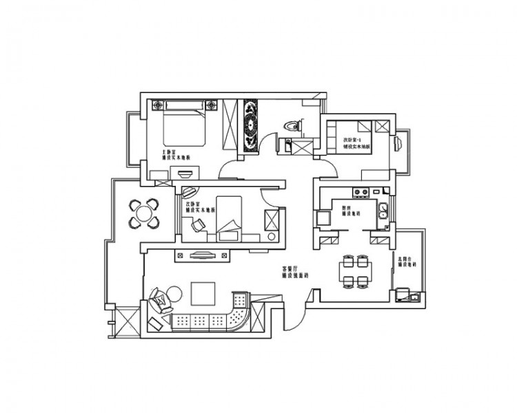 点击大图看下一张：云锦美地住宅室内设计图片