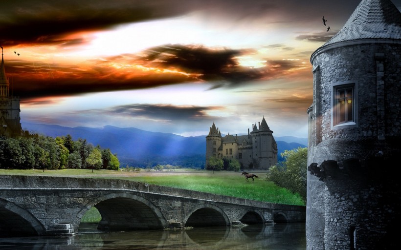 点击大图看下一张：童话中的梦幻城堡图片