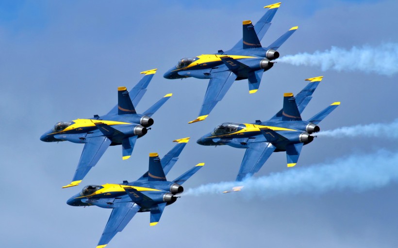 点击大图看下一张：美国海军“蓝天使”飞行表演队图片