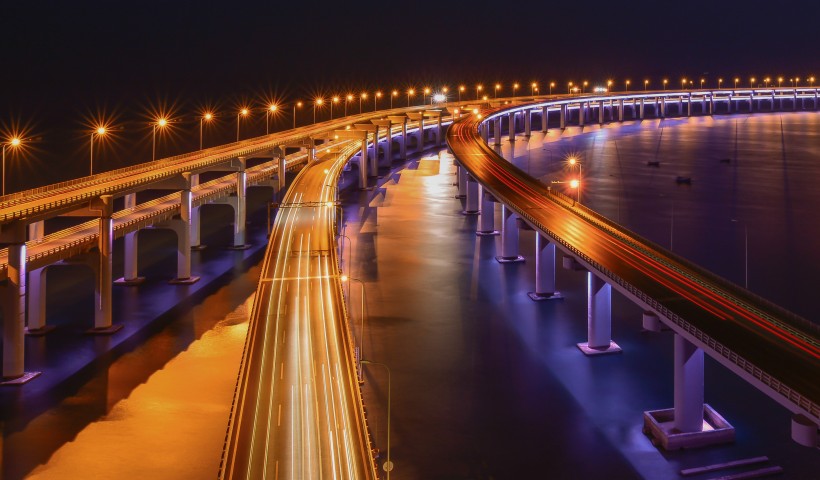 点击大图看下一张：现代科技高架桥图片