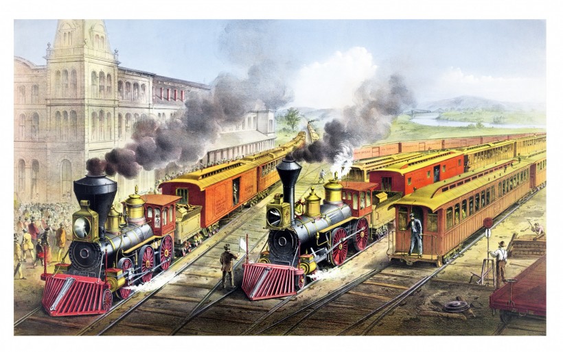 点击大图看下一张：蒸汽火车图片
