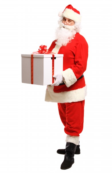 点击大图看下一张：送礼物的圣诞老人图片