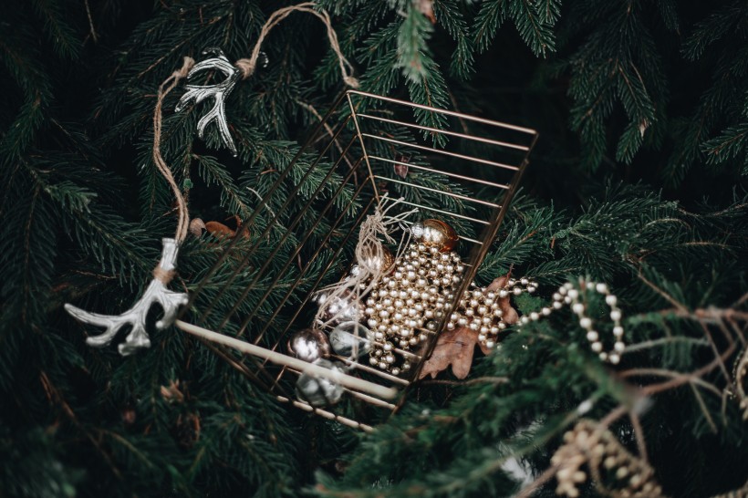 点击大图看下一张：圣诞装饰在树上的挂饰图片