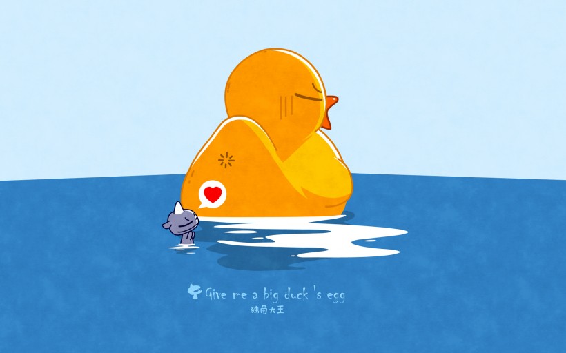 点击大图看下一张：可爱小黄鸭图片