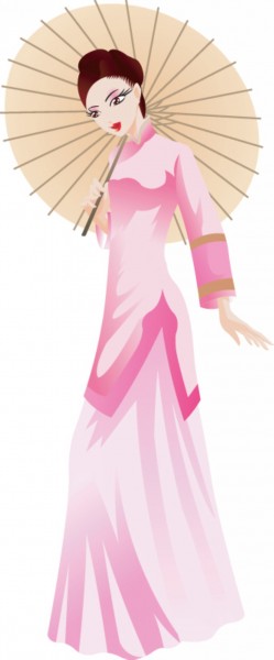 点击大图看下一张：传统时装卡通图片