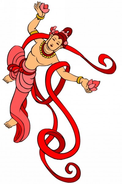 点击大图看下一张：飞天神话人物图片