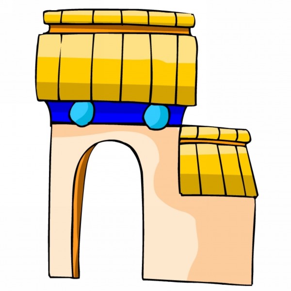 点击大图看下一张：卡通中式建筑图片