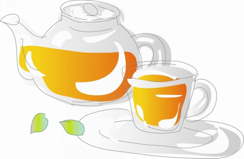 点击大图看下一张：卡通茶杯饮品矢量图片