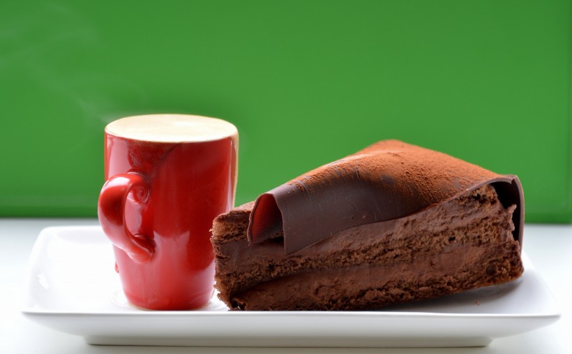 点击大图看下一张：下午茶咖啡配蛋糕图片