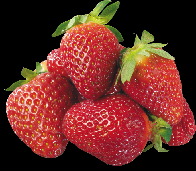 点击大图看下一张：草莓透明背景PNG图片