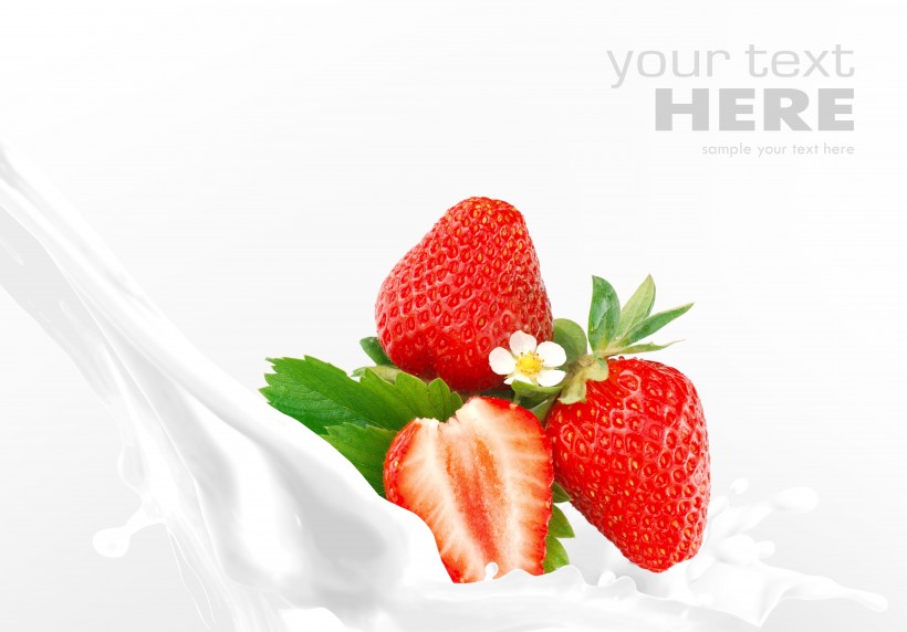 点击大图看下一张：草莓牛奶图片