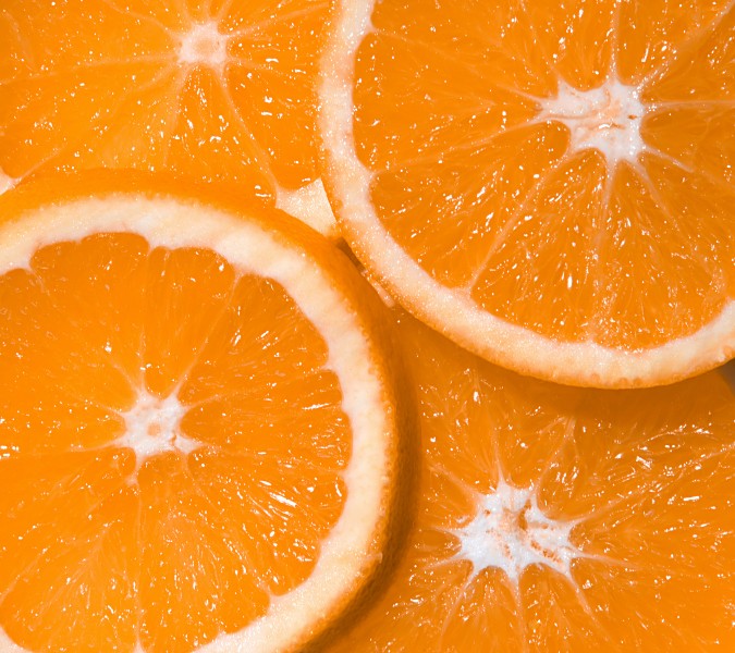 点击大图看下一张：切片的橙子图片