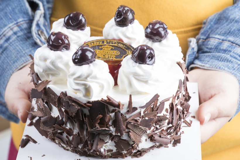 点击大图看下一张：美味好吃的蓝莓巧克力蛋糕图片