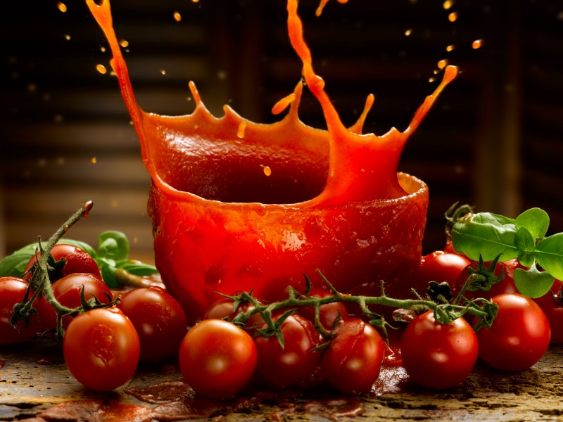 点击大图看下一张：番茄和番茄酱图片