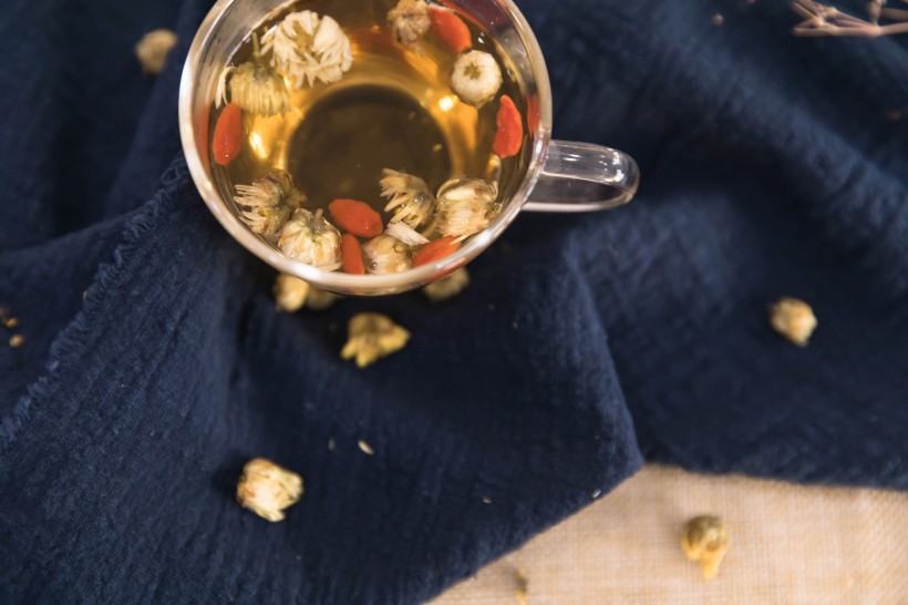 点击大图看下一张：健康营养的枸杞养生茶饮图片