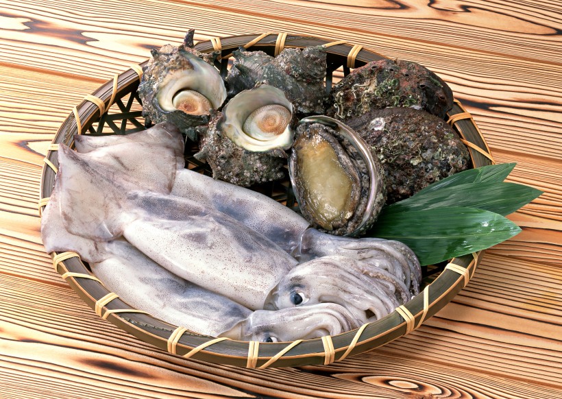 点击大图看下一张：螺类,扇贝,贝壳,海鲜食材图片