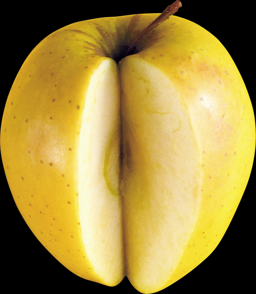 点击大图看下一张：黄苹果透明背景PNG图片